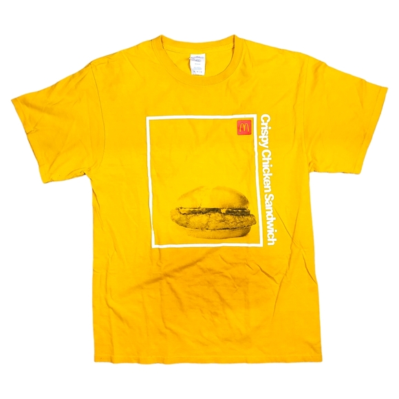 MCDONALDS Shirt CRISPY CHICKEN Sandwich Team Member Uniform Employee - Picture 1 of 5